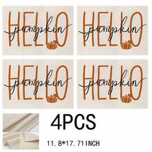 4 Stücke Thanksgiving Kürbis Hitze Isolierung Tischsets, beige Vase Untersetzer, Kaffeetassen Matten, waschbar, leicht zu reinigen, abwischbar, rutschfest, hitzebeständig, geeignet für Raumdekoration, Esszimmerdekoration, Heimdekoration, Partydekoration, geeignet für Feiertage, Partys, Zusammenkünfte, Geburtstage, Hochzeiten, Geschenke, Abendessen, Outdoor, Picknicks.