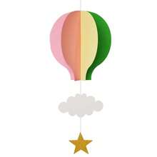 3D Hanging Decorations For Classroom - Hot Air Balloon, Clouds & Stars Party Decor | Nursery, Birthday, Baby Shower Backdrop | Kindergarten, Preschool, Homeschool Decoration,For School Supplies,Back To School