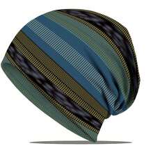 1/4 piezas Gorro de punto suave con rayas de colores vibrantes - Informal, transpirable, mezcla elástica de poliéster, tonos azules y grises, adecuado para ciclismo al aire libre, unisex, sin visera - Multicolor - Ver 13