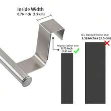 1 Stück/2 Stück, Edelstahl Küchenschrank Tür Handtuchhalter, nahtlos für Badezimmer Tür Rückseite, Küchentür Handtuchstange Aufbewahrungsregal, Hochzeitsdekoration, Weihnachtsdekoration, Geburtstagsgeschenk, Weihnachtstischdekoration, Weihnachten, Weihnachtsdekorationen, Weihnachtsgeschenke