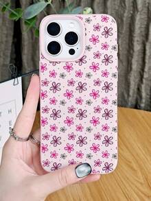 GALLAPLE Pink Floral Phone Case, Botanical Phone Cover, Aesthetic Blossom Design, Durable Protective Case,Compatible With IPhone 16 Promax 16 15 14 13 12 11 X XS XSMAX Plus Pro Case - Grey - View 4