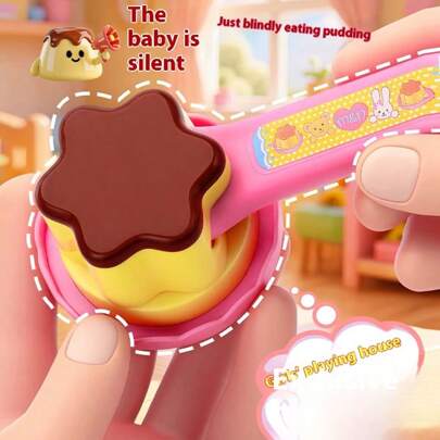 1 pieza Nuevo juguete de alimentación de gelatina de pudín Mirupu 2025, regalo de cumpleaños para niñas, niños, toda la clase, juguetes de casa de muñecas, juguetes de vajilla, juguetes de cocina de madera, juegos de mesa, mini marcas, regalo perfecto para cumpleaños, Navidad, Halloween