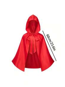 Áo choàng Halloween kiểu anime, có mũ trùm đầu, buộc dây, một lớp màu đỏ, phù hợp với mọi loại trang phục lễ hội. - áo choàng - Xem 8