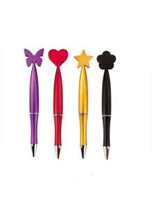 9pcs/Set Heart-Shaped Ballpoint Pens, Heart-Shaped Gel Ink Pens, Revolving Heart-Shaped Pens, School/Office Writing Supplies,For School Supplies,Back To School