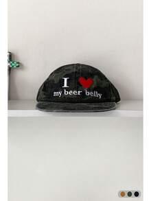 1pc Soft Top Flat Bill Hat, Retro Skateboard 5-Panel Cap, Women Camouflage Brim Hat, BiteBerry Original New American Letter Contrast Color Corduroy Plaid Baseball Cap, Unisex Fashion Casual Versatile Sun Hat, Outdoor Street Skater Hippie Chicks Style Cap - Multicolor - View 15