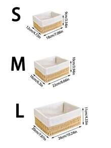 3个/1个手工编织收纳篮，桌面整理托盘，可收纳化妆品、钥匙、零食，家居装饰，适用于客厅、卧室、办公室，适合作为情人节礼物