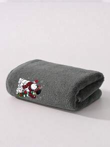 Christmas Bath Towel Set (1pc/2pcs) - Extra Large, Super Soft Microfiber Towels With Santa/Snowman/Elf Print, Quick Dry & Highly Absorbent, Festive Guest Towels, Perfect Christmas Gift For Family, Home Decor (34*75cm&40x80cm & 70x140cm&90*170cm) - Dark Grey - View 16