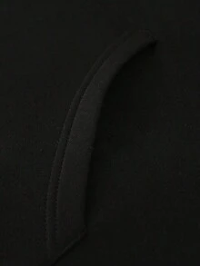 Sudadera con capucha de moda para hombres, sudadera con capucha con estampado grande de David, estilo emo, estilo de los 2000, para otoño, top de manga larga - Negro - Ver 3