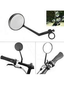 2 Packs Adjustable Bike Rearview Mirrors, 360° Rotatable Bicycle Cycling Side Mirror, Wide Angle Reflective Mirrors For Mountain Road Bikes, Universal Handlebar Mount Accessories - Black - View 11