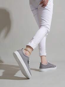 2025 New Spring/Autumn Women's Fashion Casual Sneakers, Anti-Slip Student Sports Shoes, Canvas Breathable