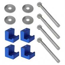 Truck Tool Box Mounting Kit Clamps For Pickup Truck Tool Box Mount Tie Downs 4 PCS JHook Style Tie Downs (Blue) - 藍色 - 查看 5