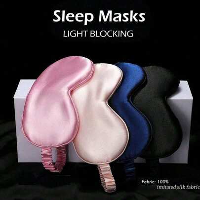 2 piezas Máscara de ojos de seda para dormir, máscara de viaje para siesta con bloqueo de luz, máscara de sueño de seda, rellena de seda de doble capa, con correa elástica, unisex, 1 pieza, un excelente regalo para familiares, amigos y parejas. Ideal para relajación, viajes, insomnio y viajes de negocios, también una gran opción para el Día del Padre, el regreso a la escuela y los útiles escolares.