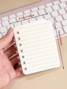 4/1pc 80 Pages/Book Cartoon Cute Panda Happy Planet A7 Coil-Bound Lined Cute Notebook, Essential Stationery For Back To School School Supplies - Multicolor - View 3