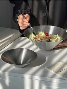 1/2 件优质不锈钢 304 谷物/面条/沙拉/酸奶/汤/小吃碗，优雅设计，适合搅拌、烹饪、烘焙、盛放 - 250 毫升和 1000 毫升 - 彩色 - 查看 6