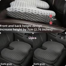 1pc/2pcs Mesh Car Booster Seat Cushion, Innovative Honeycomb Wedge Memory Foam Seat Pad, Enhanced Breathability And Support, Car Cushion For Relieving Buttock Pain, Suitable For Car, RV, Office Chair, Sofa