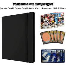 Trading Card Binder Holder, 9-Pocket Sports Card Collector Binder Album For TCG, MTG, , Photo Card, Football, Basketball, Hockey And Baseball Cards - 20 Pages, 360 Card Capacity - Black - màu đen - Xem 11