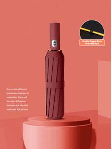 1 pieza Paraguas automático súper grande de 24 huesos, a prueba de tormentas - Paraguas de fibra de 24 huesos, paraguas antitormenta, apertura y cierre de un solo clic, apto para sol y lluvia, portátil, impermeable, plegable resistente a la lluvia, adecuado para negocios, actividades al aire libre y uso diario