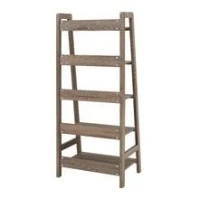 Estantería de escalera Linon Tracey, gris, 5 estantes - Gris - Ver 4