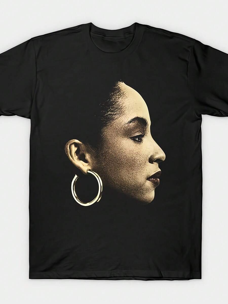 Soul Sade T-Shirt Loose Design Anime Print Pure Cotton Retro Round Neck Men'S Short Sleeved T-Shirt 220G - Preto - Ver 1