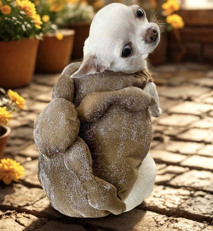 DISFRAZ DE PAN DE MUERTO PERRINA DIA DE MUERTOS HALLOWEEN PERRO Y GATO - Camel - Ver 1