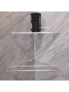 1pc Minimalist High-Quality Home Storage Corner Shelf, Acrylic Wall Mount Bathroom Organizer Rack, Toilet Vanity Shelf, Bathroom Accessories, Room Decor