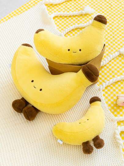 New Cute Banana Plush Doll Doll, Soft Comfortable Stuffed Fruit Doll, Room Decor Ornament, Perfect Party Decoration, Ideal Birthday Gift For Kids And Friends, Suitable For Halloween, Christmas And Other Holidays