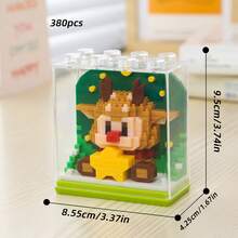 Christmas Building Blocks Toy Set, Train, Santa Claus, Gingerbread House, Stocking, Reindeer, Santa Claus, Apple House, Christmas Tree, Vintage Christmas Snow House, Holiday Decor Building Blocks Set, Adult Creative Holiday Gift, Adult Building Blocks Set, Christmas Gift, New Year Gift, Party Gift - Multicolor Christmas Snow House Building Block Set - View 7