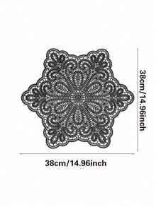 1/4/6pcs Christmas Lace Snowflake PVC Gold Foil Placemats, Christmas Hotel Restaurant Decor Heat Insulation Non-Slip Table Mats, Suitable For Wedding Party, Valentine's Day, Holiday Celebration, Picnic, Birthday Banquet Table Decoration