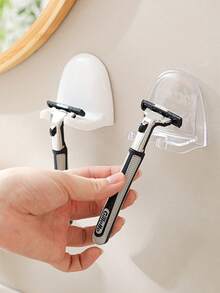 1pc Plastic Shaver Rack. Multi Functional Razor Holder.