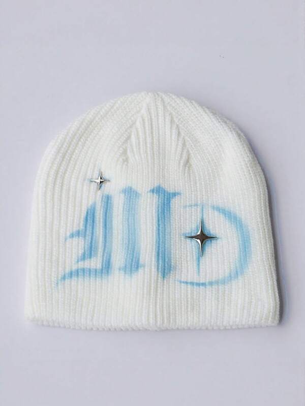 1 pezzo Berretto lavorato a maglia jacquard di moda da donna in stile Y2K, caldo e adatto per outfit casual autunnali/invernali