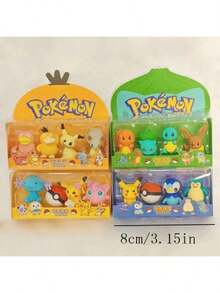 pokemon 8 قطع مجموعة أقلام محو بتصميمات بوكيمون، أشكال حيوانات ومخلوقات متعددة، مواد مناسبة لقرطاسية الطلاب والهدايا والجمع، ألوان زاهية، عملية