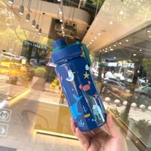 1pc 600ml Cute Animal Print Water Bottle, Leak-Proof With Lid, Portable Handheld Water Bottle Suitable For Back To School, Commuting, Outdoor Activities, Picnic, Camping, Travel, Sports, Fitness, Office Use, Holiday, Birthday, Anniversary, Graduation, New Year, Halloween, Christmas Gifts, Suitable For School, Camping And Hiking - Multicolor - View 15