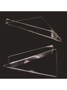 1pc Minimalist High-Quality Home Storage Corner Shelf, Acrylic Wall Mount Bathroom Organizer Rack, Toilet Vanity Shelf, Bathroom Accessories, Room Decor