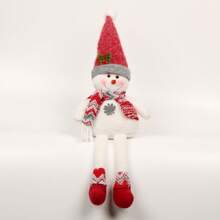 Dekoracja świąteczna z miękką nogą, urocze figurki reniferów i bałwanów, lalki świąteczne do ekspozycji w oknie