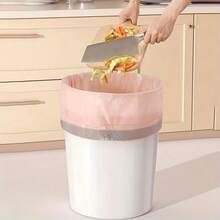 50pcs Extra Thick Durable Drawstring Trash Bags - Thick Large Portable Polyethylene Trash Bags For Kitchen, Bathroom, Bedroom And Living Room, Home Organization | Stylish Design | Drawstring Closure, Trash Bag Dispenser