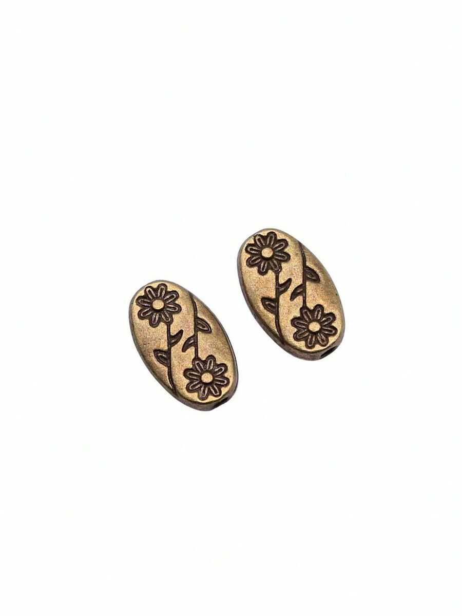 25pcs/Set Flower Detail DIY Jewelry Accessory Valentines - Bronze - View 1