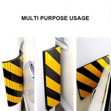 4/1pc Self-Adhesive Garage Corner Protector - No Drilling Required, Foam Bumper With Reflective Warning Strip, Suitable For Cars, Trucks And Parking Lot Wall Protection, Bumper Protection, Contoured Design, No Drilling Installation