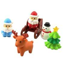 5/10/30/50 3D Christmas Erasers - A Detachable Eraser With Over 30 Different Christmas Elements. Desktop Pets, Classroom Rewards For Back To School Season. Party Gift Holiday Eraser. There Are Graphics Such As Reindeer, Santa Claus, Snowman, Sled, Cake, Etc. [Styles And Colors Are Random] - Christmas Eraser - View 10