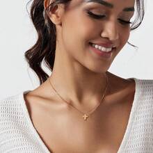 Cross Necklace For Women, Dainty 18K Gold Plated/Sterling Silver Small Cross Pendant Necklace Simple Gold Cross Necklaces For Women  Faith Jewelry Gift2025 - 盒鏈十字金 - 查看 5