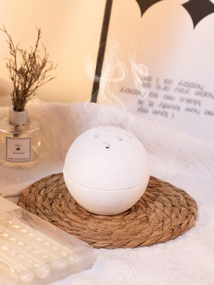 1pc/Set White Spherical Arabic Style Incense Burner, Minimalist And Lightweight Bakhoor Incense Holder. Incense Burner, Home Fragrance, Home Decor, Suitable For Home Decoration, Bedroom, Living Room (As A Central Decorative Piece) - Multicolor - View 7