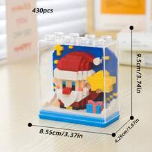 Christmas Building Blocks Toy Set, Train, Santa Claus, Gingerbread House, Stocking, Reindeer, Santa Claus, Apple House, Christmas Tree, Vintage Christmas Snow House, Holiday Decor Building Blocks Set, Adult Creative Holiday Gift, Adult Building Blocks Set, Christmas Gift, New Year Gift, Party Gift - Multicolor Christmas Snow House Building Block Set - View 17