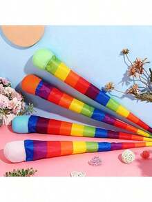 1 件 - 全新 2025 柔软彩虹游戏球，带彗星尾巴，23.6 英寸，儿童室内/室外运动玩具，趣味抛掷礼物，派对礼品，派对礼品 | 彩虹游戏球，色彩鲜艳