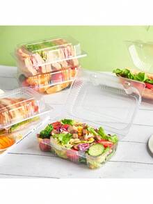 50 Cake Boxes, 7.4x4.9x2.2 Inches High, Suitable For Small Cakes, Pastries, Desserts, Snacks, Disposable Covered Cake Containers, White Cardboard Bakery Takeaway Racks, Suitable For Weddings, Birthdays, Parties - Transparent - View 4