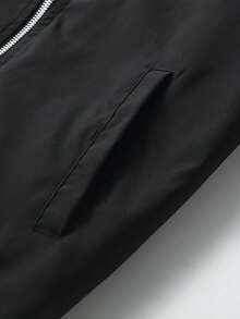 Stand Up Collar Jacket Men's Spring And Autumn New Simple Baseball Collar Jacket Men's Fashion Men's Top - Black - View 10