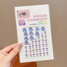 2 błyszczące naklejki z motylami i kryształkami do makijażu oczu i dekoracji twarzy – idealne na festiwalowe stylizacje, imprezowy blichtr, codzienne upiększenia, projekty DIY