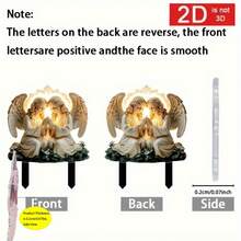 2D Flat 1pc Inspirational Garden Sign, Acrylic Material, Weather-Resistant, Suitable For Flower Beds, Lawns, Yards And Patios, Great For Seasonal And Floral Decor, Outdoor Art Decoration - Multicolor - View 6