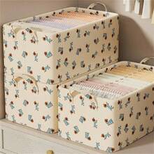 1pc Clothing Storage Box, Thickened Fabric Storage Basket, Clothes And Pants Storage Box, Dormitory Household Sundries Storage Basket, For Storing Baby Clothes And Dolls, Better Managing Space, Decorating Your Baby's Room