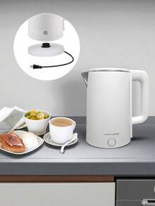 QLF-922 Hervidor De Agua Electrico, Hervidor Eléctrico Envuelto con Caño Incorporado de Doble Tetera Electrica Calentador De Agua Electrico Capa de Acero Inoxidable Grande de 2. 3L para Dormitorio - Multicolor - Ver 6