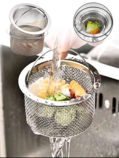 1/2pcs Kitchen Sink Residue Filter, Stainless Steel Filter, Sink Floor Drain, Universal Filter Kitchen Items Kitchen Accessories Kitchen Tools