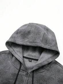 WASSUP OTHER Herren Jacke, Frühling/Herbst Herren Reißverschluss Kapuzenjacke, modisch bequeme Lässig Jacke, Fleece Alltagsjacke vielseitig einsetzbar